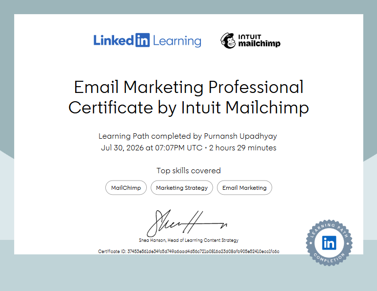 Email Marketing certification